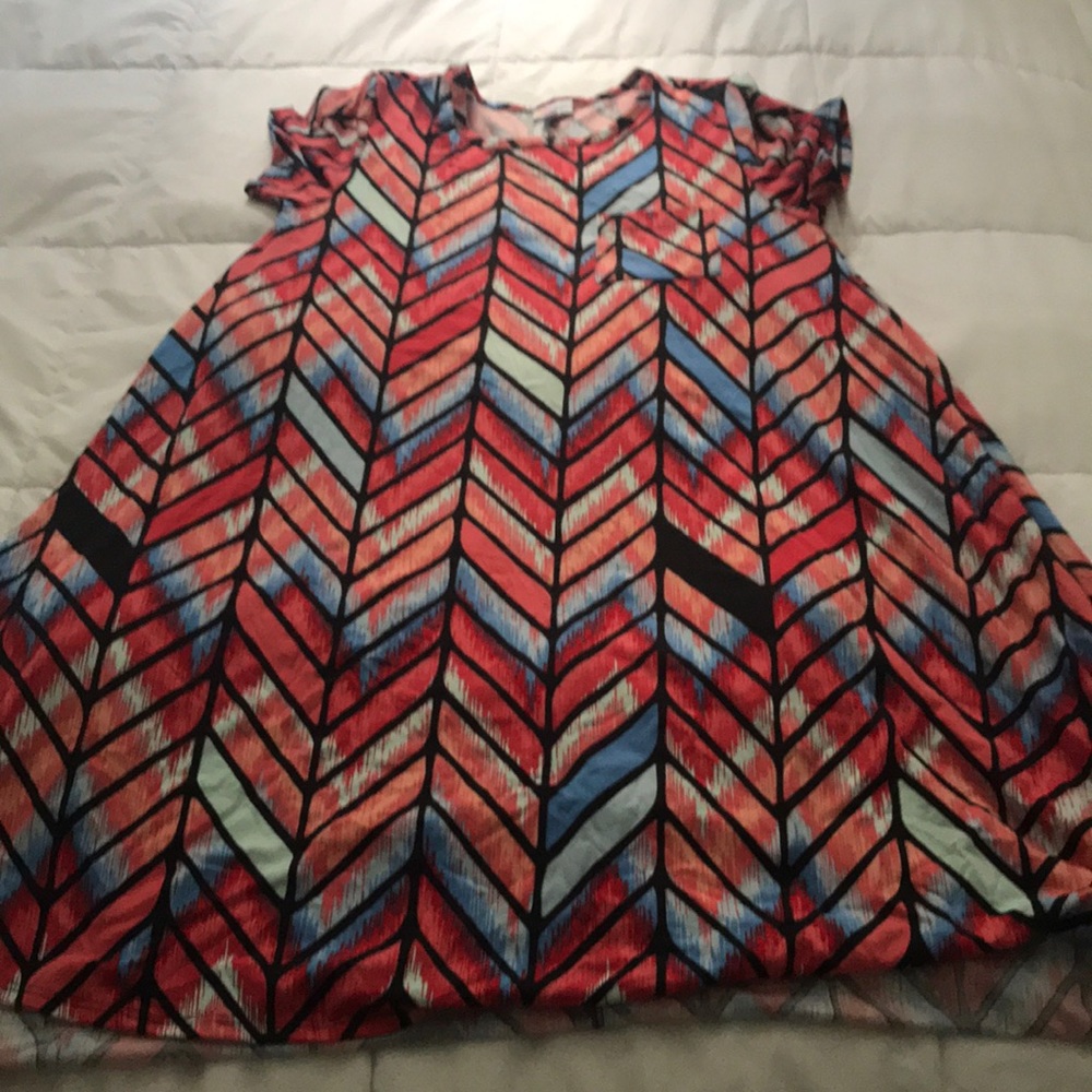 Lularoe Carly multi pinks blues and blacks medium